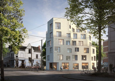 Neubau Gewerbe- und Wohngebäude „Hulsbergspitze“ (Östliche Vorstadt)